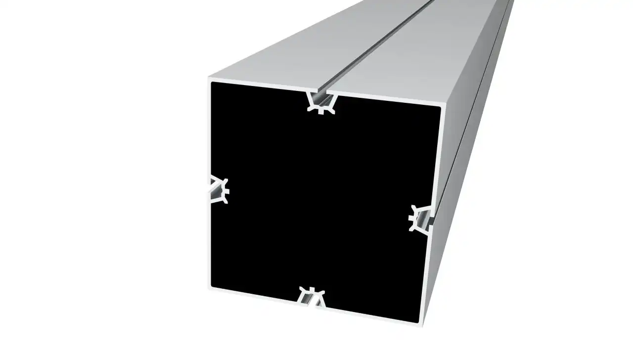 120120 support base cladding column fabric aluminum Extrusion tension fabric structure display lightbox lighting stand profiles frame