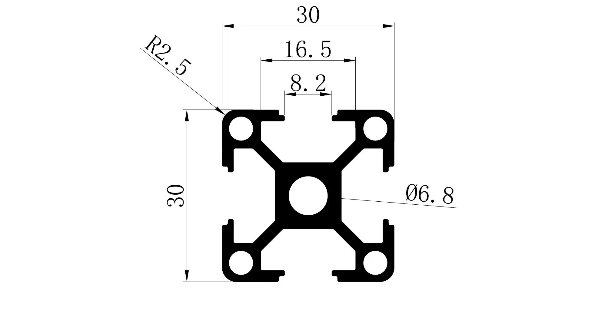 3030 aluminum extrusion profile