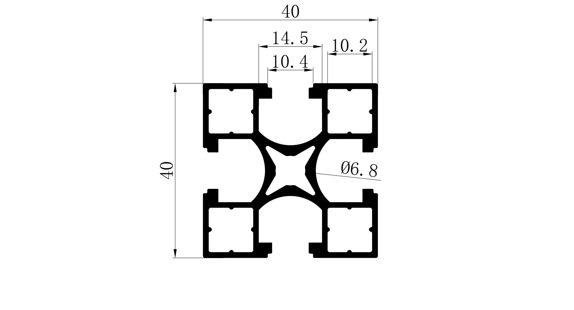 4040 aluminum extrusion profile