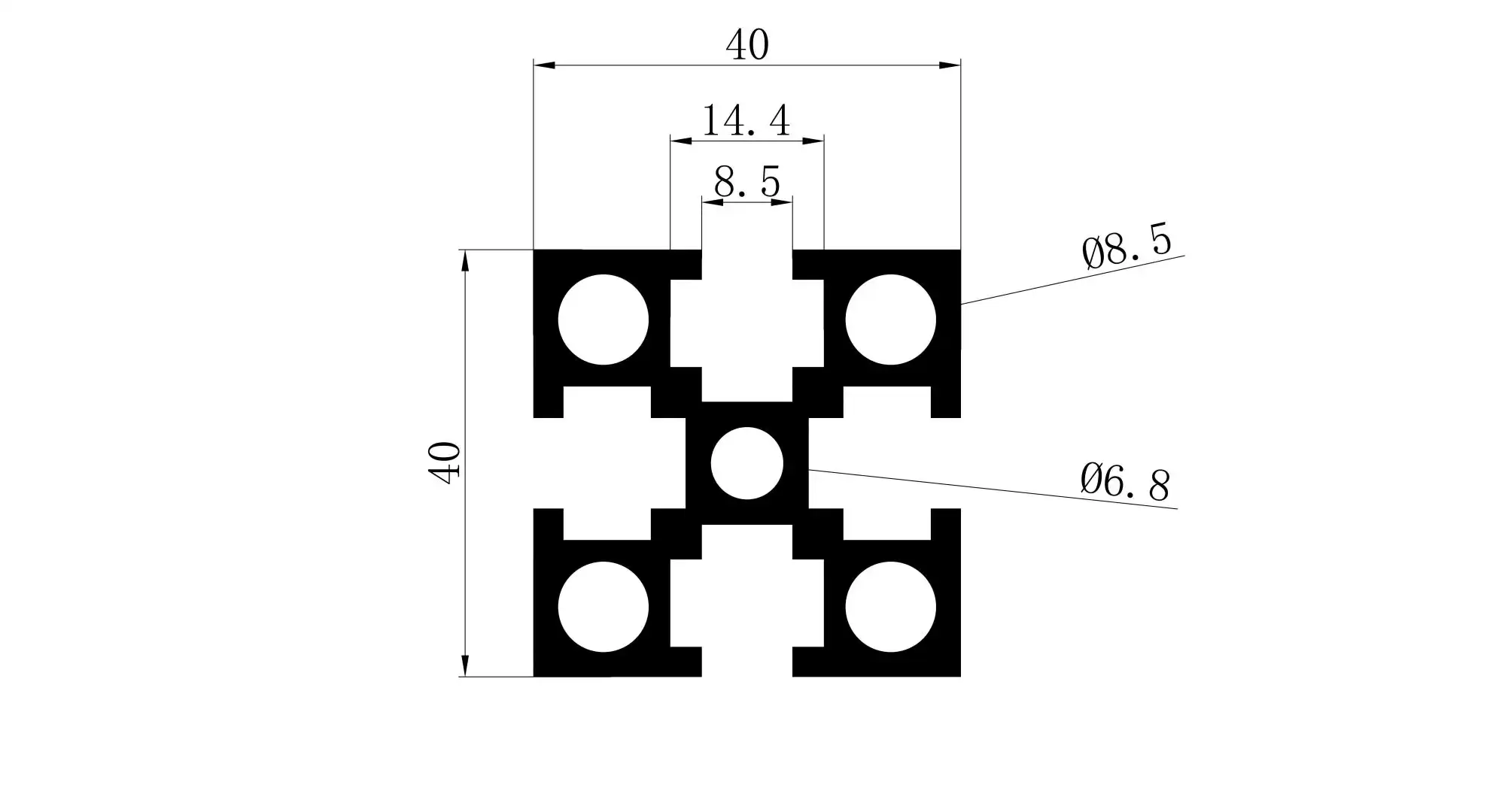 4040 aluminum extrusion profiles