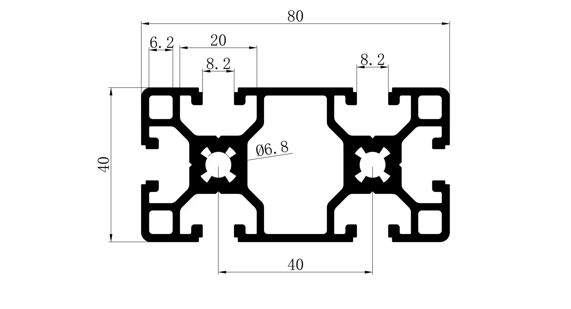 4080 aluminum extrusion 8040 aluminum extrusion