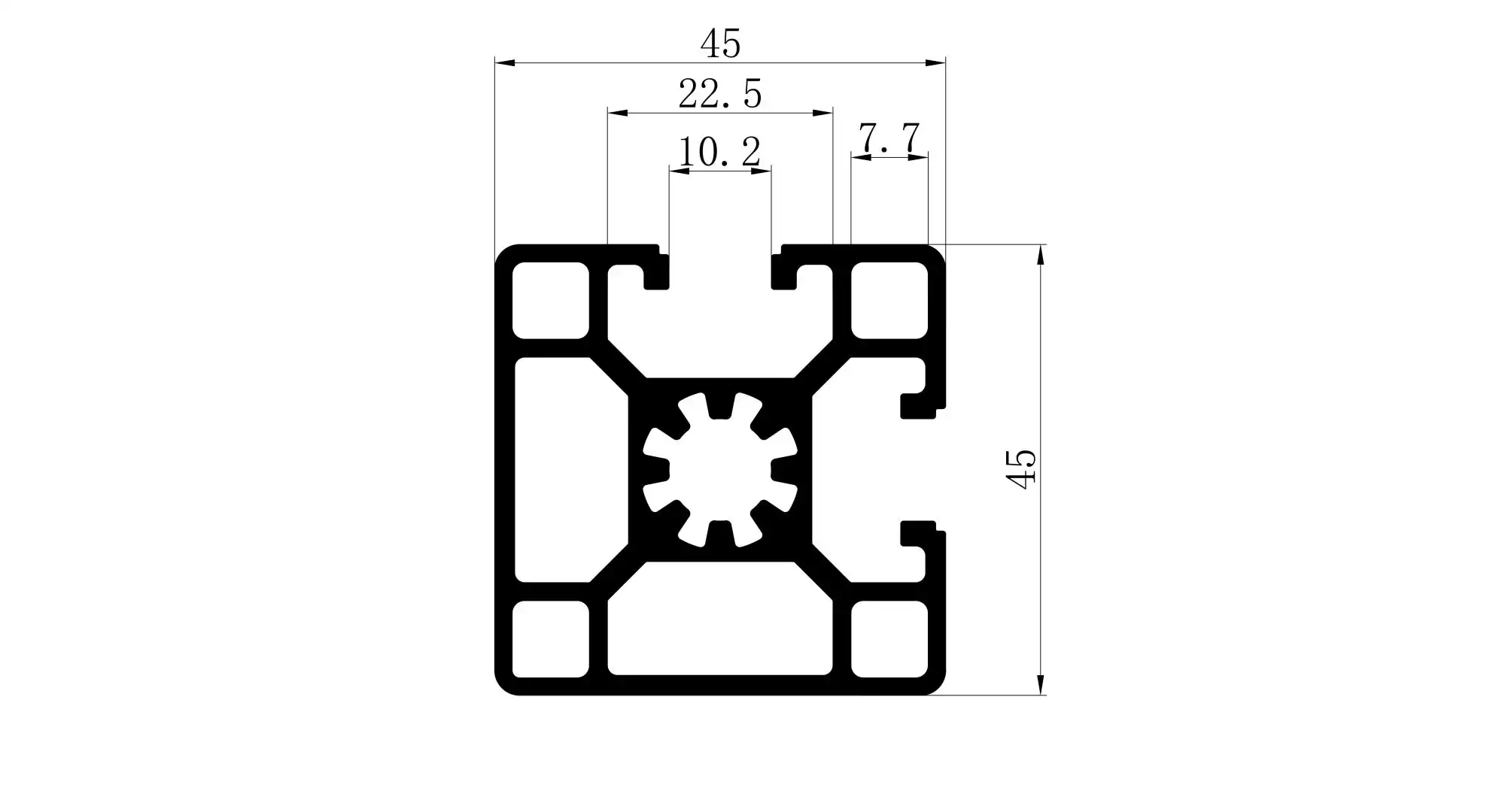 4545 aluminum extrusion profiles