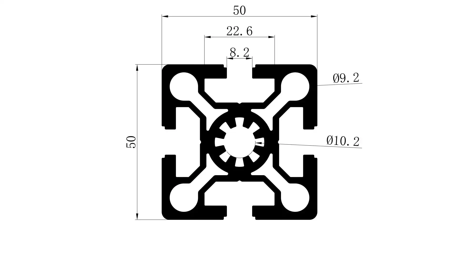 5050 aluminum extrusion profile